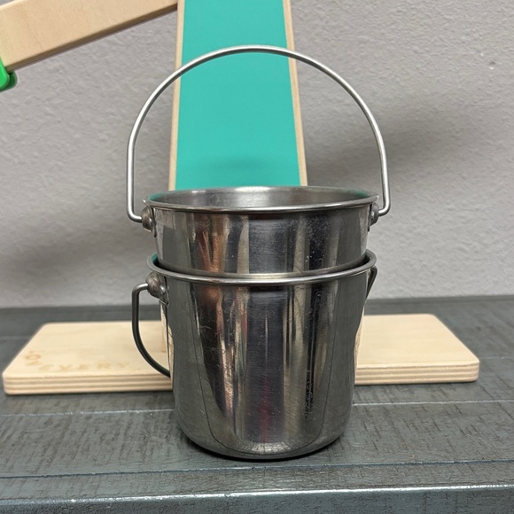 Lovevery Wooden Balance Scale Toy with Aqua Accent - Picture 5 of 6